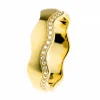 Ernstes Design Damen Zirkonia Ring Größe 57 Gold R558-57