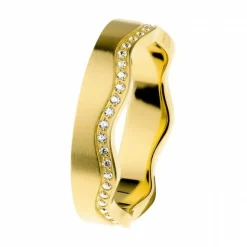 Ernstes Design Damen Zirkonia Ring Größe 57 Gold R554-57