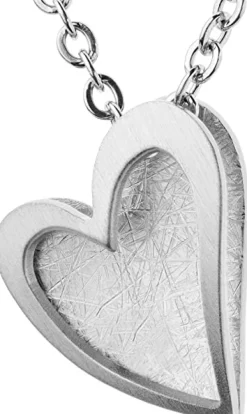 Ernstes Design Evia Anhänger AN934 Herz Edelstahl weiß