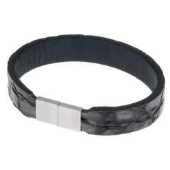 Ernstes Design Herren Lederarmband mit Struktur 21cm Braun A553-21