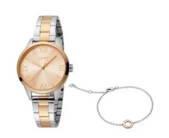 Esprit Damen Armbanduhr Nava Set 32 mm Inklusive Armband Armband Stainless Steel ES1L259M0095