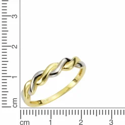 Fascination by Ellen K. 375 Gelbgold zweifarbig geschwungen Ring 41679100477534