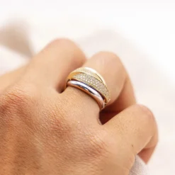 Fascination by Ellen K. 375 Gold dreifarbig Zirkonia Ring 41675917656158