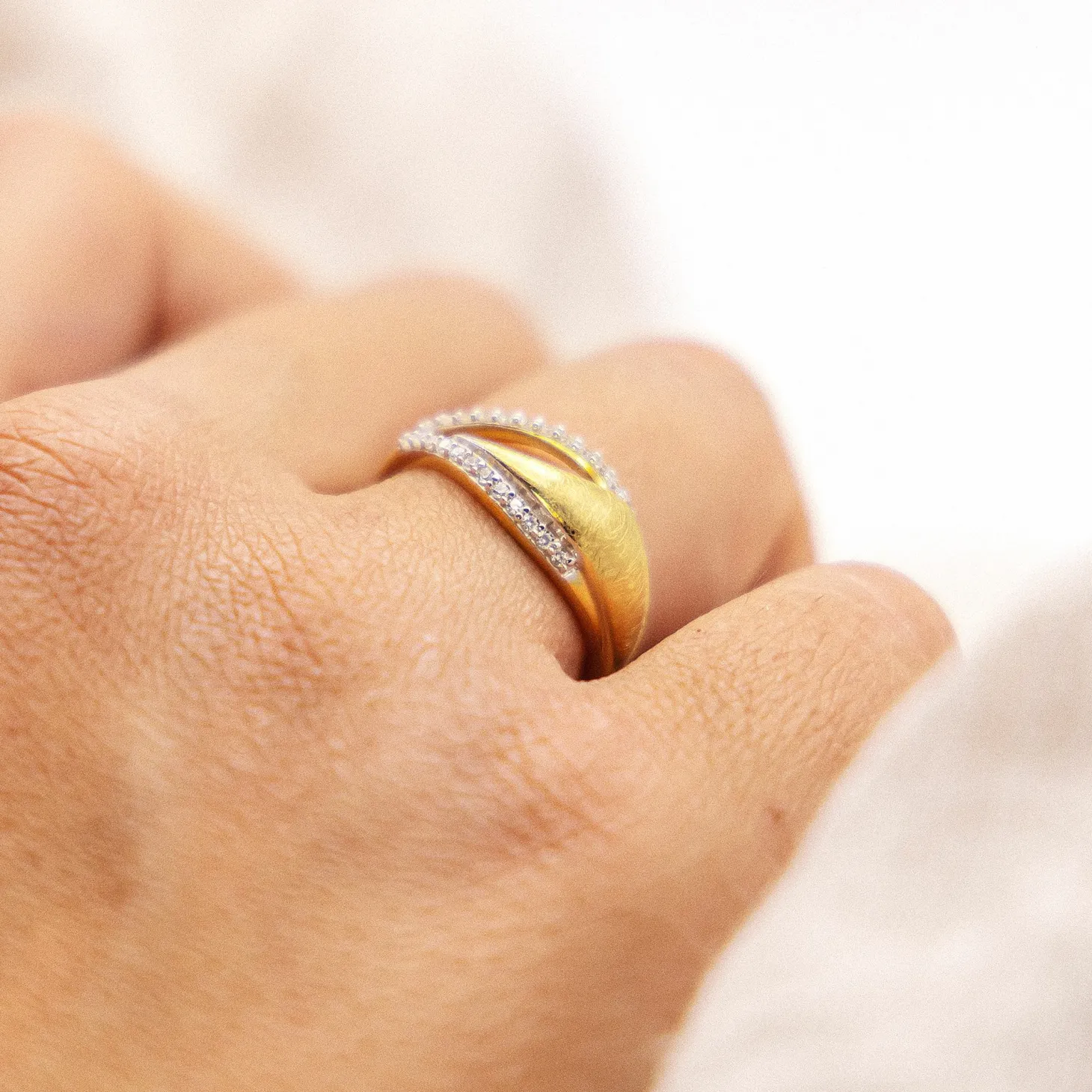 Fascination by Ellen K. 585 Gold zweifarbig mit 24x Zirkonia weiß Ring 41679112601694