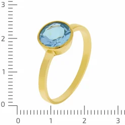 Fascination by Ellen K. 375 Gold mit Blautopas (beh.) Ring 41677803323486
