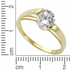Fascination by Ellen K. Gold 333 mit Zirkonia weiß 8mm Ring 41677358792798