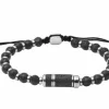 Fossil Armband Caravan Beads Lavastein schwarz Edelstahl JF03688040