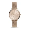 Fossil Armbanduhr Uhr Jacqueline 3-Zeiger-Werk Milanaise Edelstahl karamellfarben ES5120 UHR