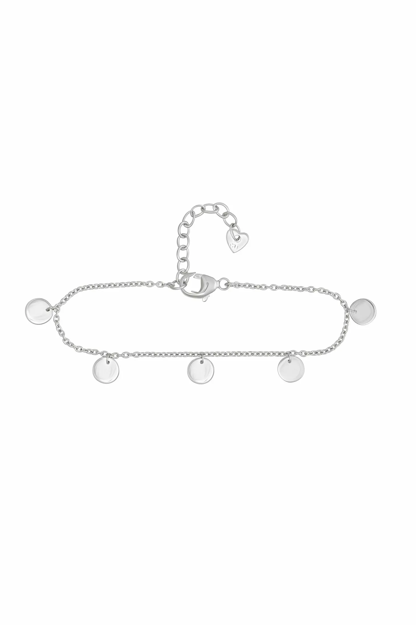 Fußkette 925 Sterling Silber rhodiniert Plättchen Boho 41184557006942