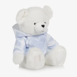 Givenchy Weißer Teddybär für Kinder, 40 cm, Luxus-Plüschtier, Kuscheltier Blue/white