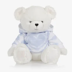 Givenchy Weißer Teddybär für Kinder, 40 cm, Luxus-Plüschtier, Kuscheltier Blue/white