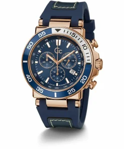 Guess Collection Herren Armbanduhr Gc One Sport Chrono Flexstrap Blau Z14008G7MF