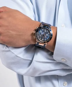 Guess Collection Herren Armbanduhr Gc One Sport Chrono Flexstrap Blau Z14008G7MF