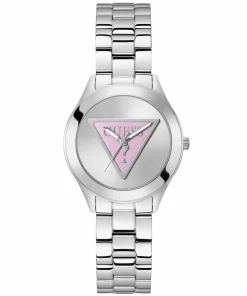 Guess Damen Armbanduhr TRI PLAQUE silber 34 mm GW0675L1
