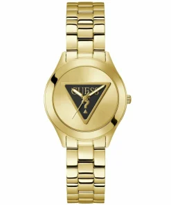 Guess Damen Armbanduhr TRI PLAQUE gold 34 mm GW0675L2