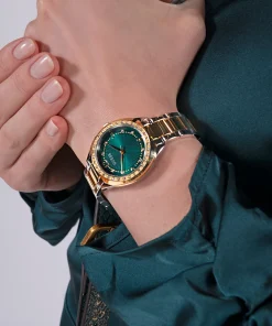 GUESS Damen Analog-Armbanduhr CHARLOTTE GW0767L4 in Zweifarbig