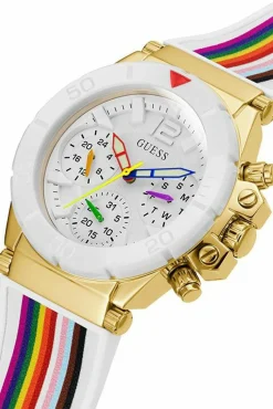Guess Damen Armbanduhr Active Life 38 mm Regenbogenarmband und -markierungen Armband Silicone GW0432L1