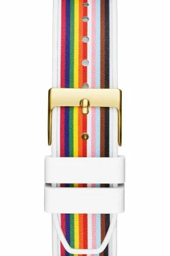 Guess Damen Armbanduhr Active Life 38 mm Regenbogenarmband und -markierungen Armband Silicone GW0432L1