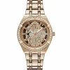 Guess Damen Armbanduhr Allara Multifunktion skeleton Rosegold GW0604L3