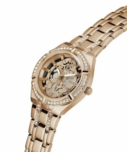 Guess Damen Armbanduhr Allara Multifunktion skeleton Rosegold GW0604L3