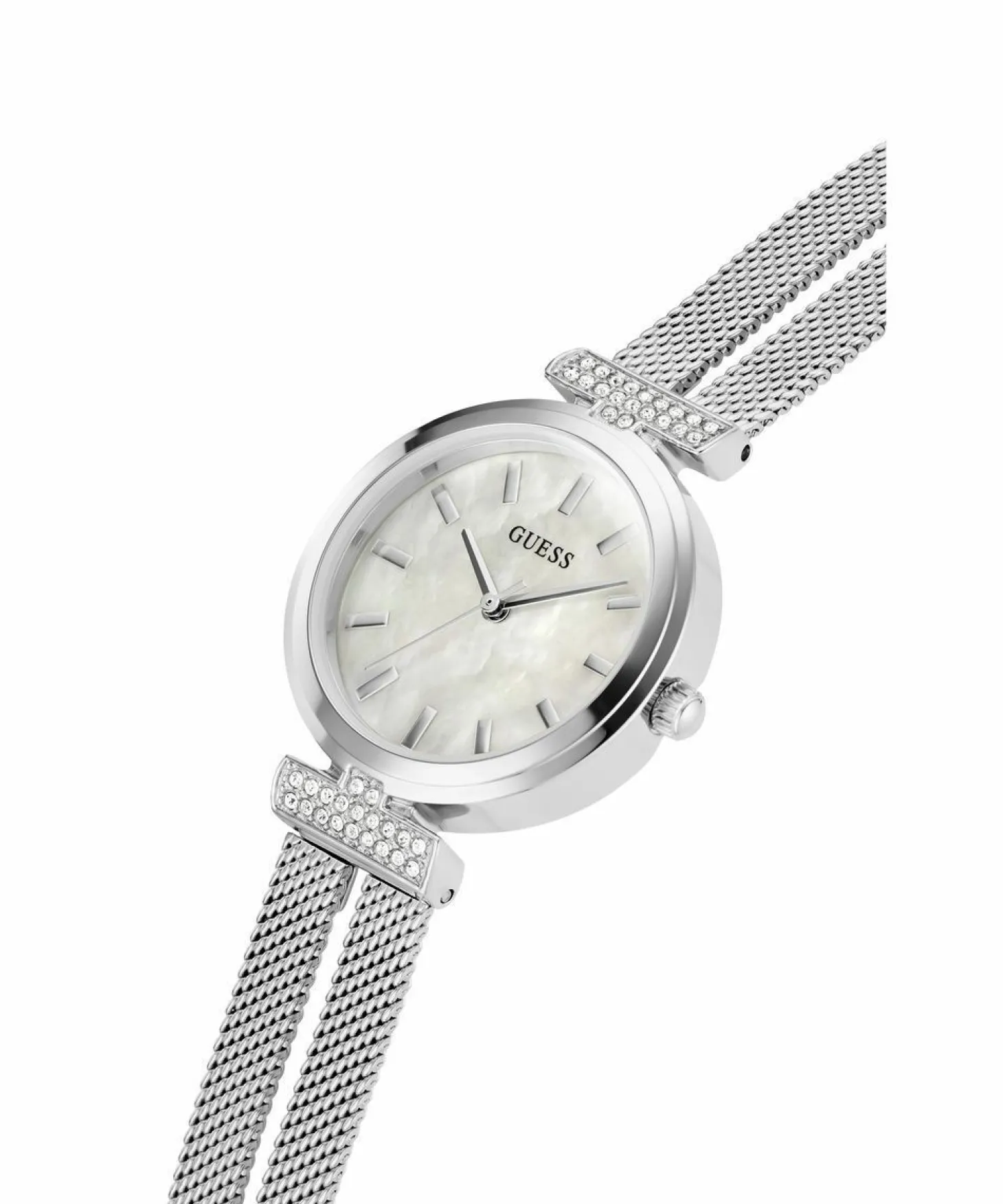 Guess Damen Armbanduhr Array silber 28 mm GW0471L1