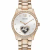 Guess Damen Armbanduhr Be Loved 38 mm Herz auf Zifferblatt Armband Edelstahl GW0380L3