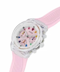 Guess Damen Armbanduhr Chronograph Athena rosa 39 mm GW0438L7