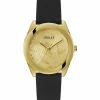 Guess Damen Armbanduhr Cubed schwarz, gold 40 mm GW0665L1