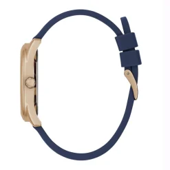 Guess Damen Armbanduhr Cubed roségold, blau 40 mm GW0665L2