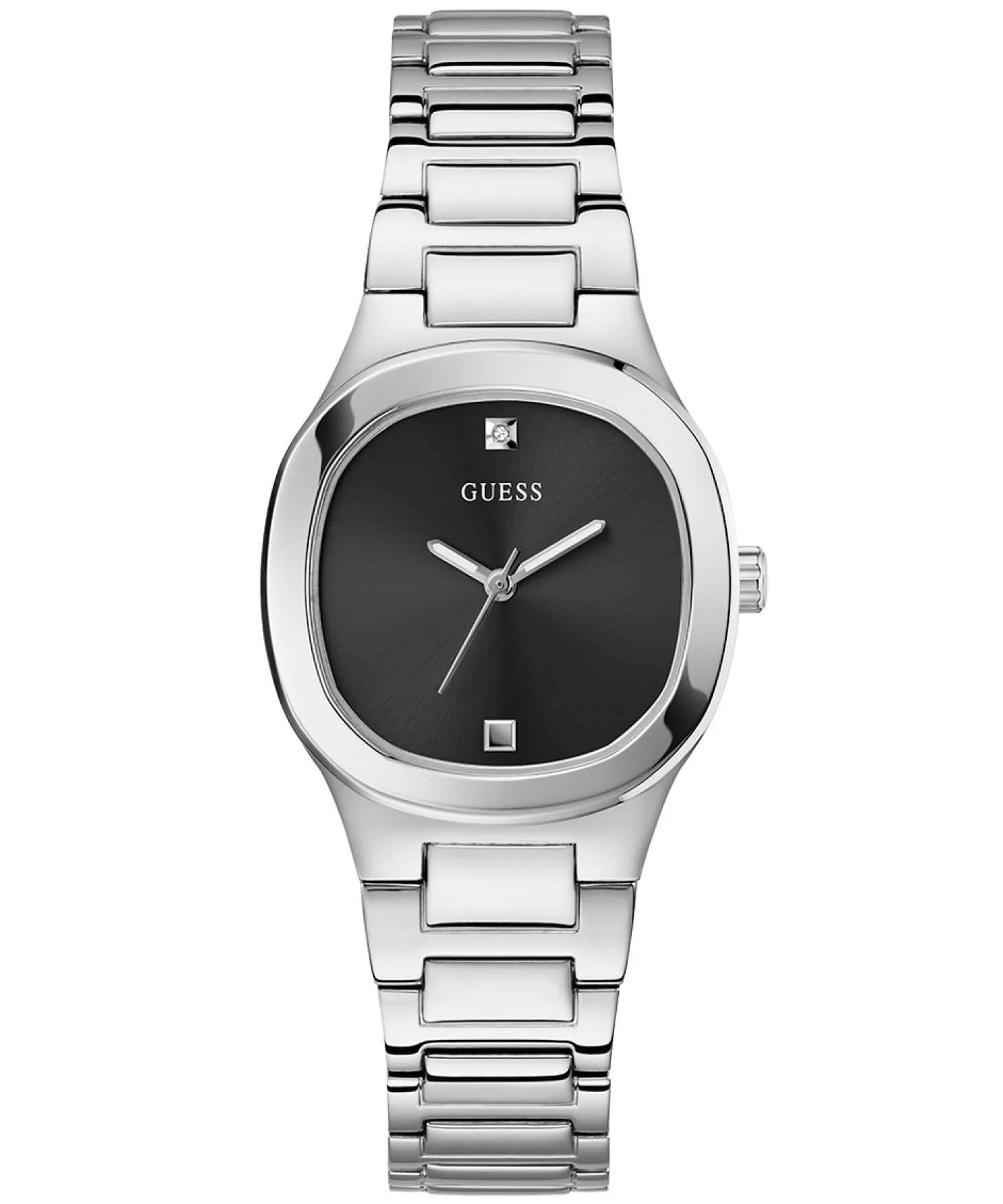 Guess Damen Armbanduhr Eve silber, schwarz 32 mm GW0615L1