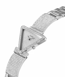 Guess Damen Armbanduhr Fame Triangle silber 34 mm GW0644L1