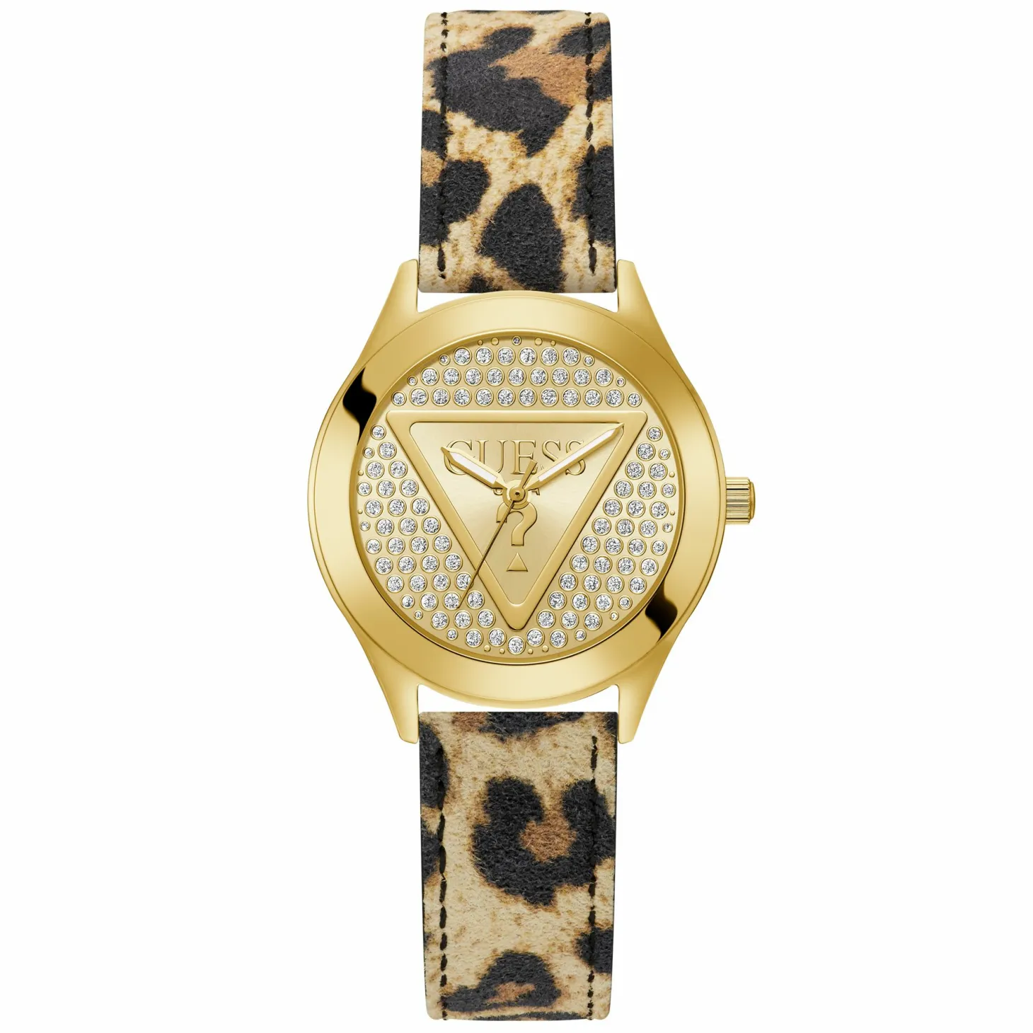 Guess Damen Armbanduhr GLITZ PLAQUE gold GW0745L2