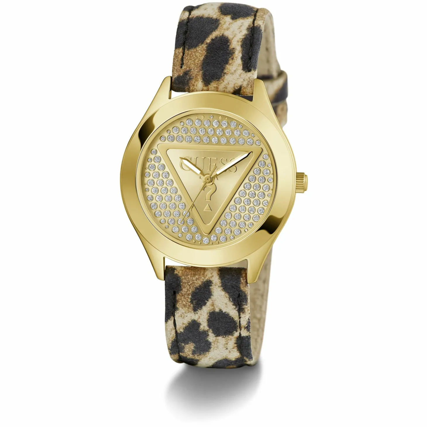 Guess Damen Armbanduhr GLITZ PLAQUE gold GW0745L2