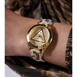 Guess Damen Armbanduhr GLITZ PLAQUE gold GW0745L2