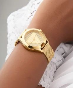 Guess Damen Armbanduhr gold GT GLITZ PLAQUE GW0835L2