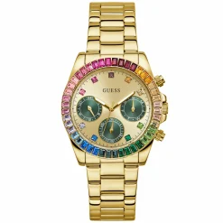 Guess Damen Armbanduhr Halo Rainbow