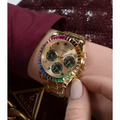 Guess Damen Armbanduhr Halo Rainbow