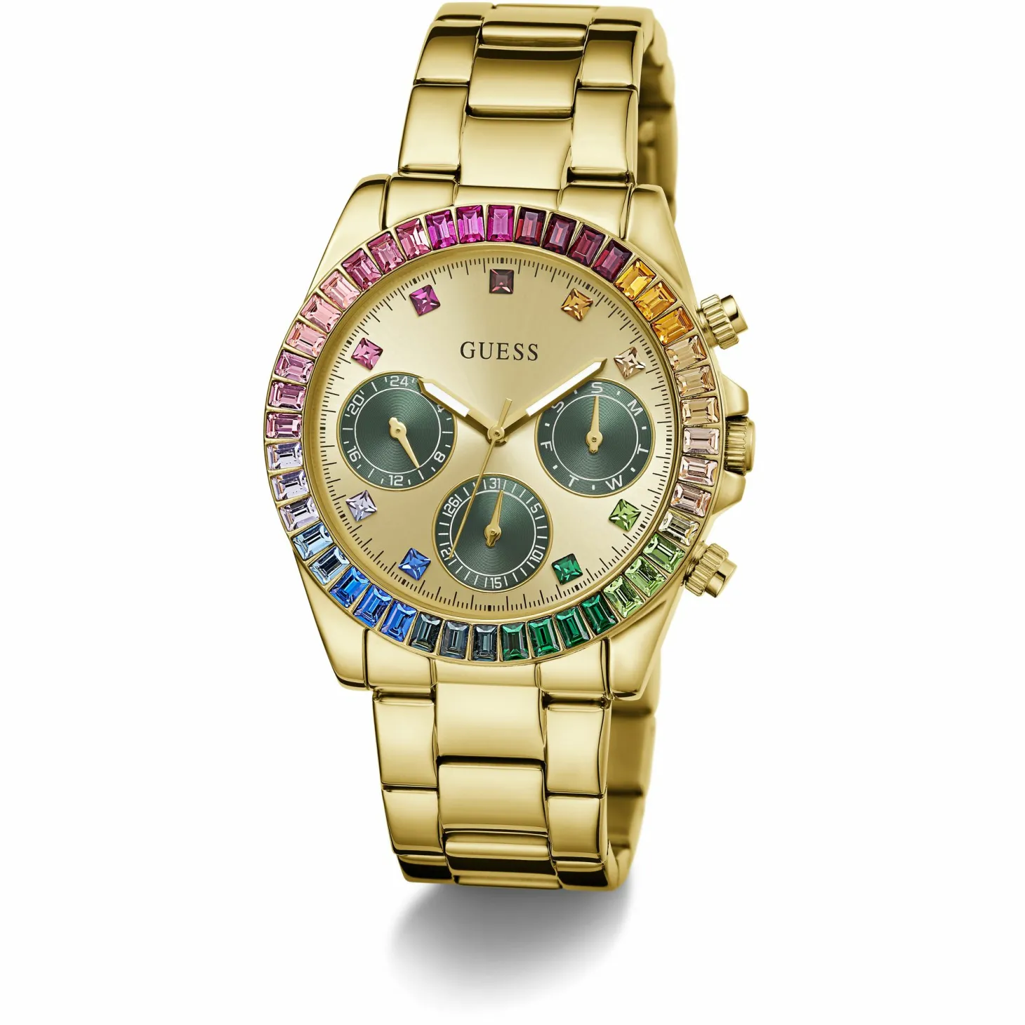 Guess Damen Armbanduhr Halo Rainbow