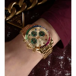 Guess Damen Armbanduhr Halo Rainbow