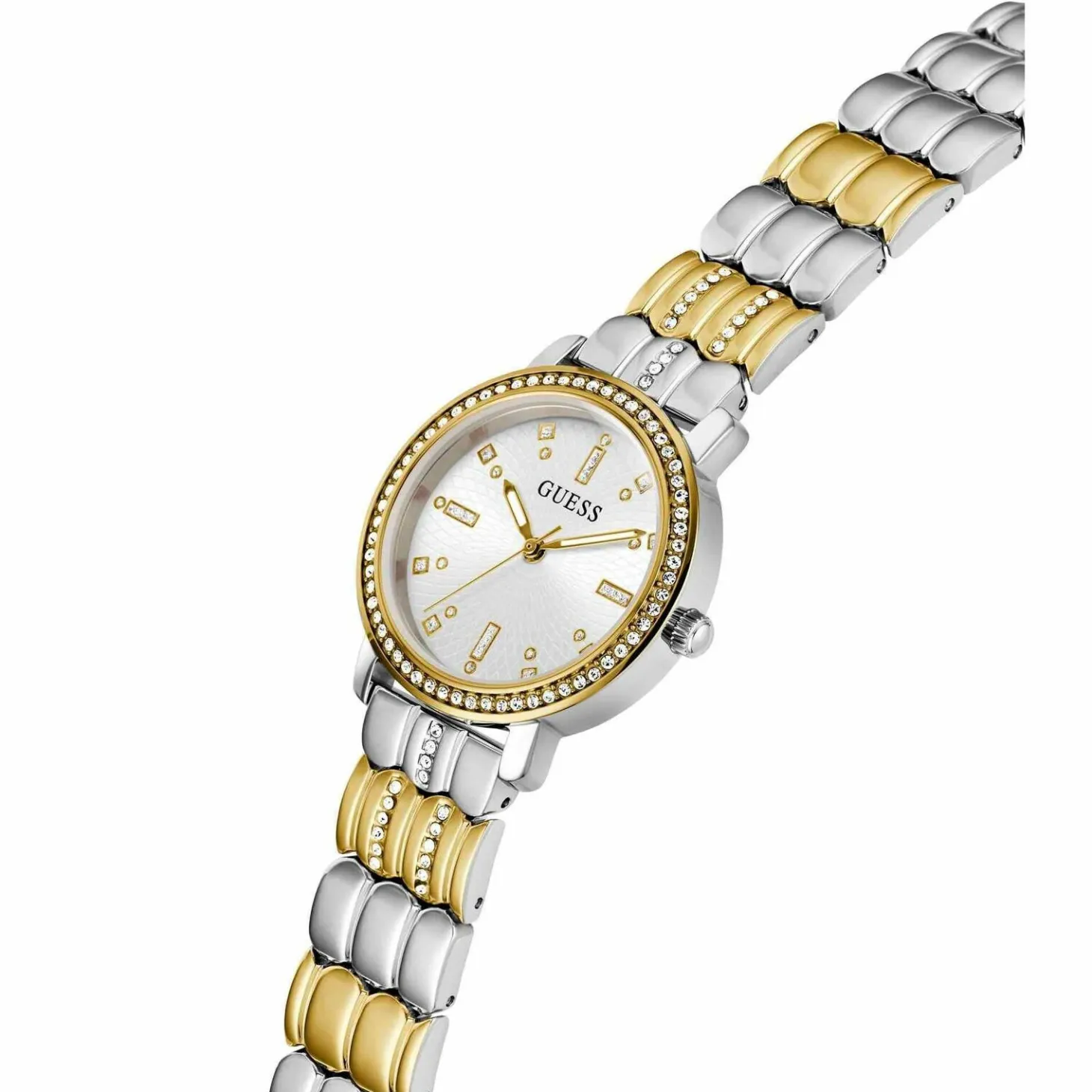 Guess Damen Armbanduhr Hayley gold, silber 30 mm GW0612L2
