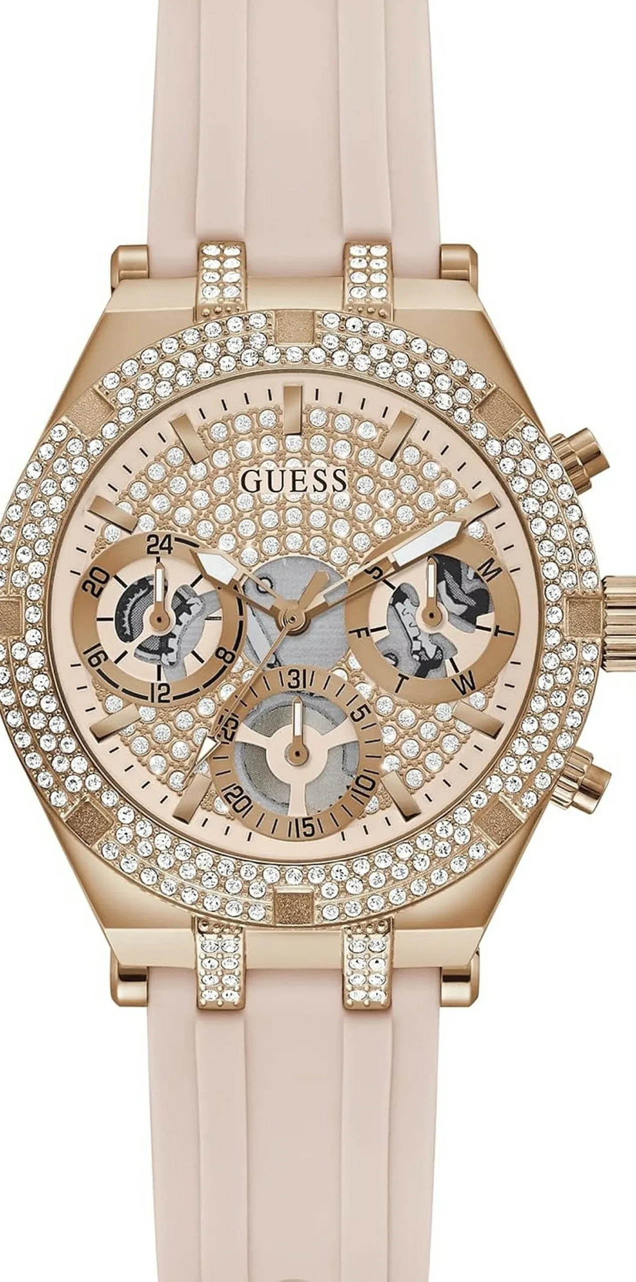 Guess Damen Armbanduhr Heiress rose gold tone GW0407L3