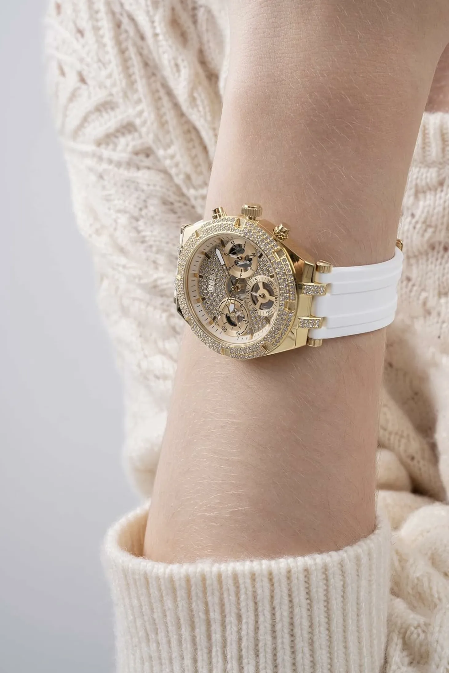 Guess Damen Armbanduhr Heiress rose gold tone GW0407L3