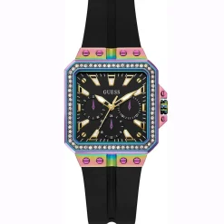 Guess Damen Armbanduhr Libra Multifunktion schwarz, mehrfarbig 34 mm GW0618L3