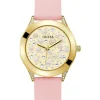 Guess Damen Armbanduhr Pearl 36 mm Perlen und Strasssteine auf dem Zifferblatt Armband Silicone GW0381L2