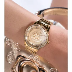 Guess Damen Armbanduhr PETAL gold GW0747L2