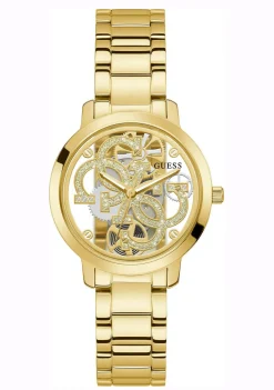 Guess Damen Armbanduhr Quatro clear gold 36 mm GW0300L2