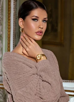 Guess Damen Armbanduhr Rumour gold 34 mm GW0613L2