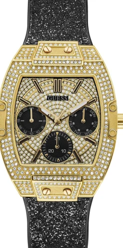 Guess Damen Armbanduhr schwarz golden Armband GW0105L2