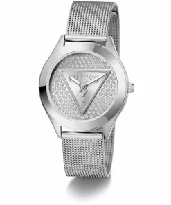 Guess Damen Armbanduhr silber GT GLITZ PLAQUE GW0835L1