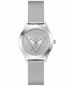 Guess Damen Armbanduhr silber GT GLITZ PLAQUE GW0835L1